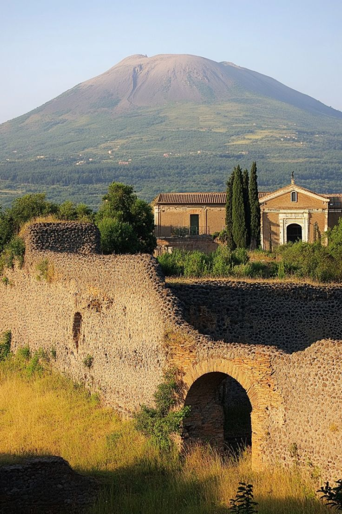 View Of Mount Vesuvius From Pompeii